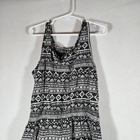 Old Navy Girls Kids Dress Black White Cotton Size L (10-12) - Picture 4 of 10